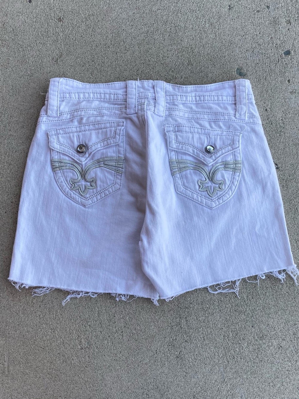 Y2k White Suko Jeans Shorts